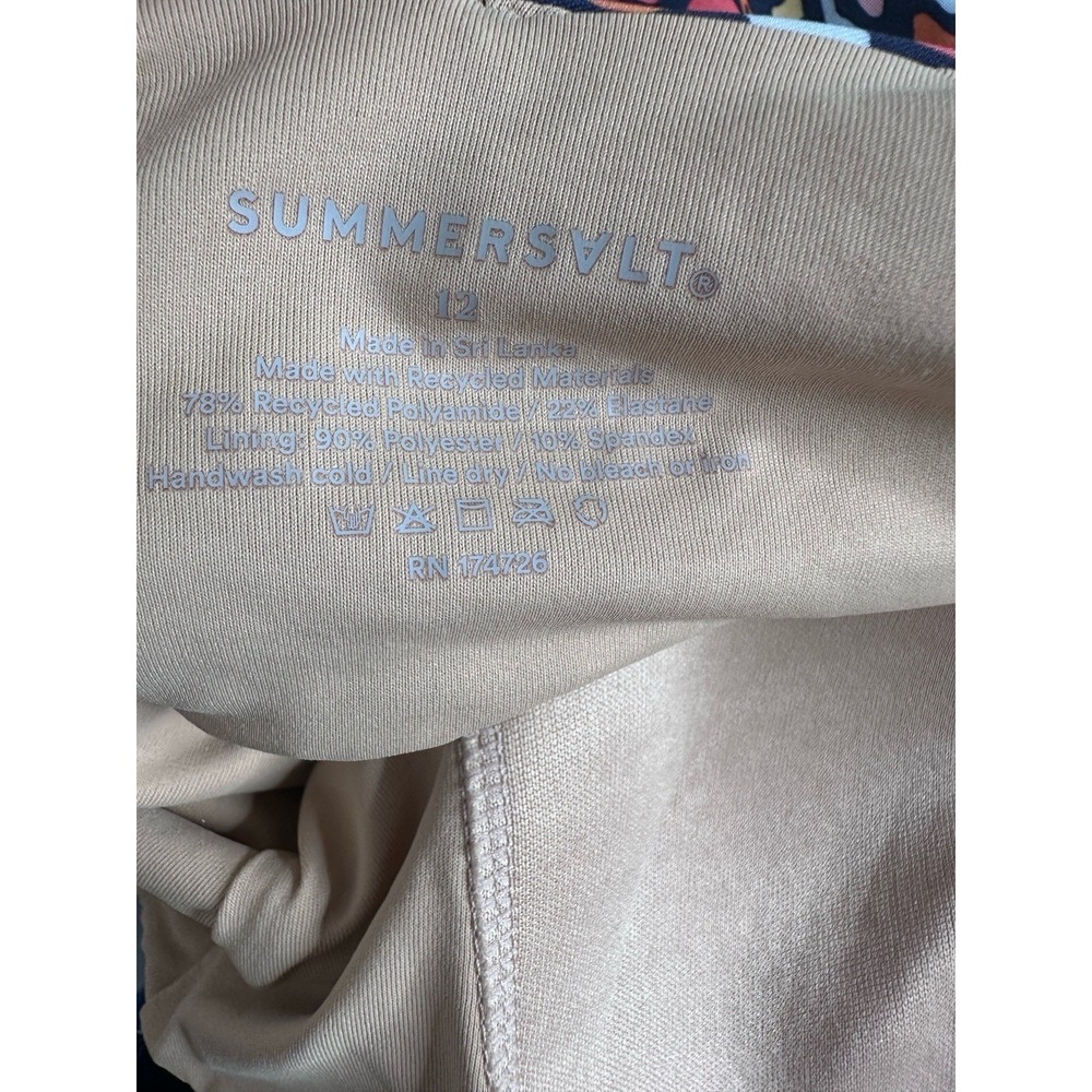 Summersalt Wide Strap Oasis One Piece Swimsuit Multicolored Leopard Swim Sz 12 - Picture 8 of 8